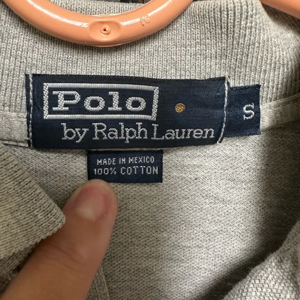 Ralph Lauren grey classic polo top